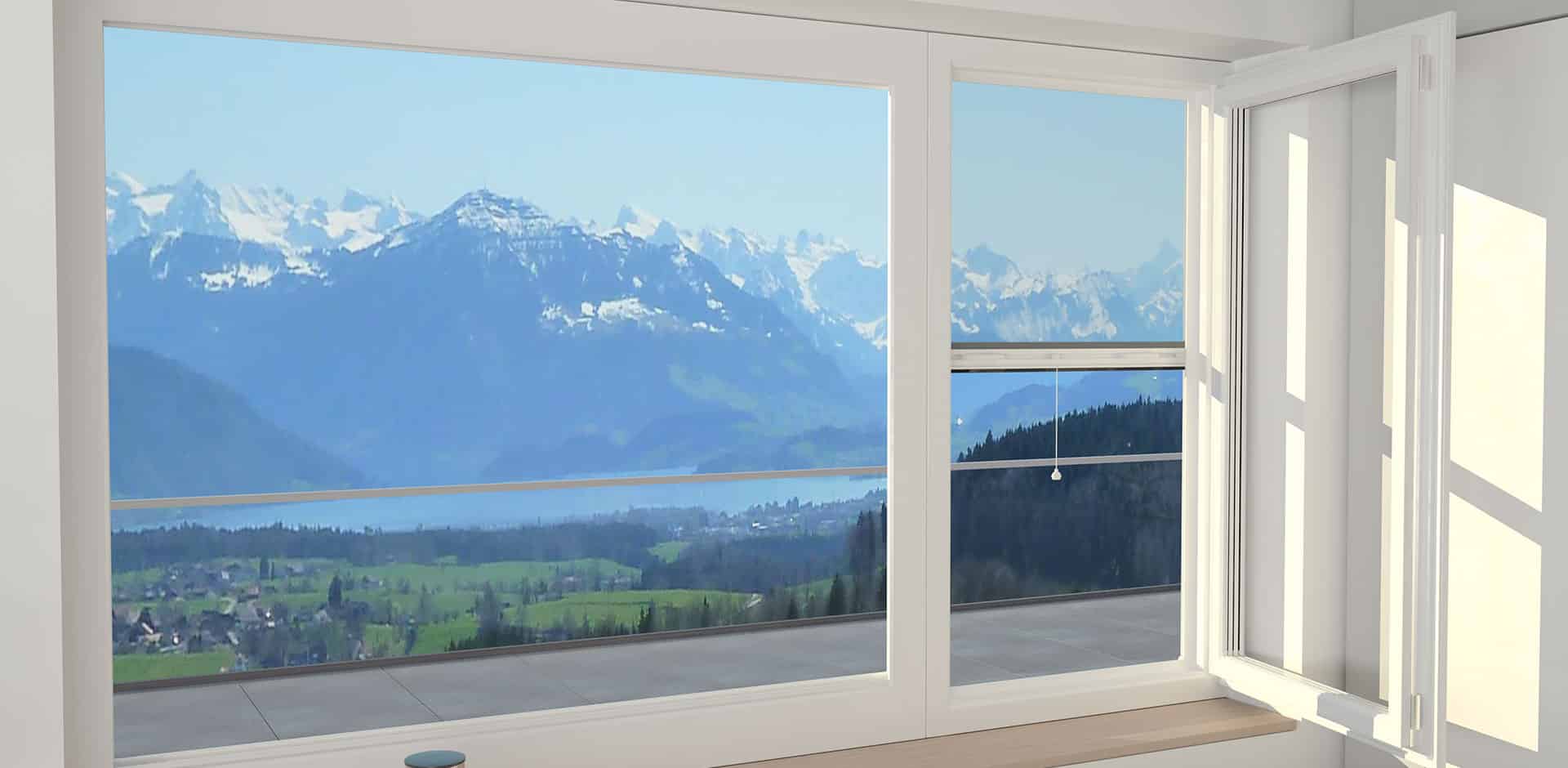 Les moustiquaires enroulables de l'Atelier Genevois du Store sur le Canton de Genève et dans le Vaud