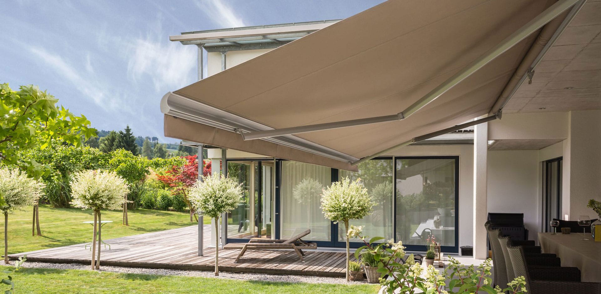 Les stores bannes de l'Atelier Genevois du Store sur le Canton de Genève et dans le Vaud